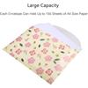 1pc A4 File Folder with Snap Closure, Floral Pattern Document Bag, School Office Supplies for Paper Organization Storage