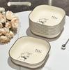 Thickened Bone China Snack & Fruit Plate Set - Food Grade Small Dish for Dining Tables