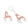 1/2Pcs Cute 3D Christmas Elk Keychains For Women Men Kawaii Flocked Sika Deer Pendant Bag Airpods Box Car Charm Jewelry