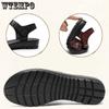 Damensandalen aus Leder mit weicher Sohle, Mama-Schuhe, Sommermode, bequeme Schuhe, flache, rutschfeste Sandalen mit dicker Sohle, mittleres Alter, PU-Material