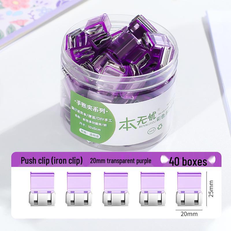Creative Smooth Metal Book Binding Corner Clip Organizer
