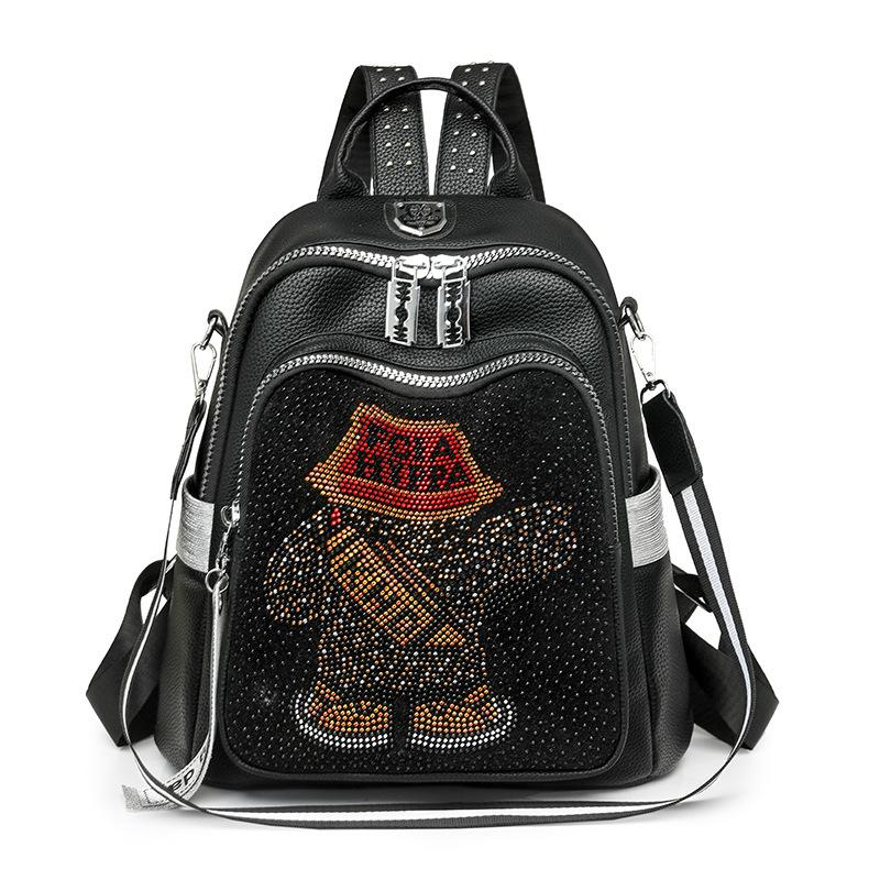 Rucksack Damen Heißer Diamant Pailletten Mode Punk Hohes Gefühl Große Kapazität Reise Persönlichkeit Tasche Baigou Rucksack