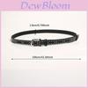 Brede Leren Riem in Punkstijl Voor Vrouwen Met Metalen Gesp Voor Casual Mode