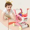 Shopping Cart Toy Realistic Rounded Corner Scene Experience Plastic Kids Supermarket Push Trolley Education Play House Toy for Kindergarten