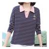 Navava Men S Palm Embroidery Collar Long Sleeve T ShirT nT1406