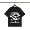 Streetwear Graffiti Farbmatch Buchstabe Kurzarm T-Shirts für Männer und Frauen Rundhalsausschnitt Baumwoll-Tees Oversized Hip Hop Tops