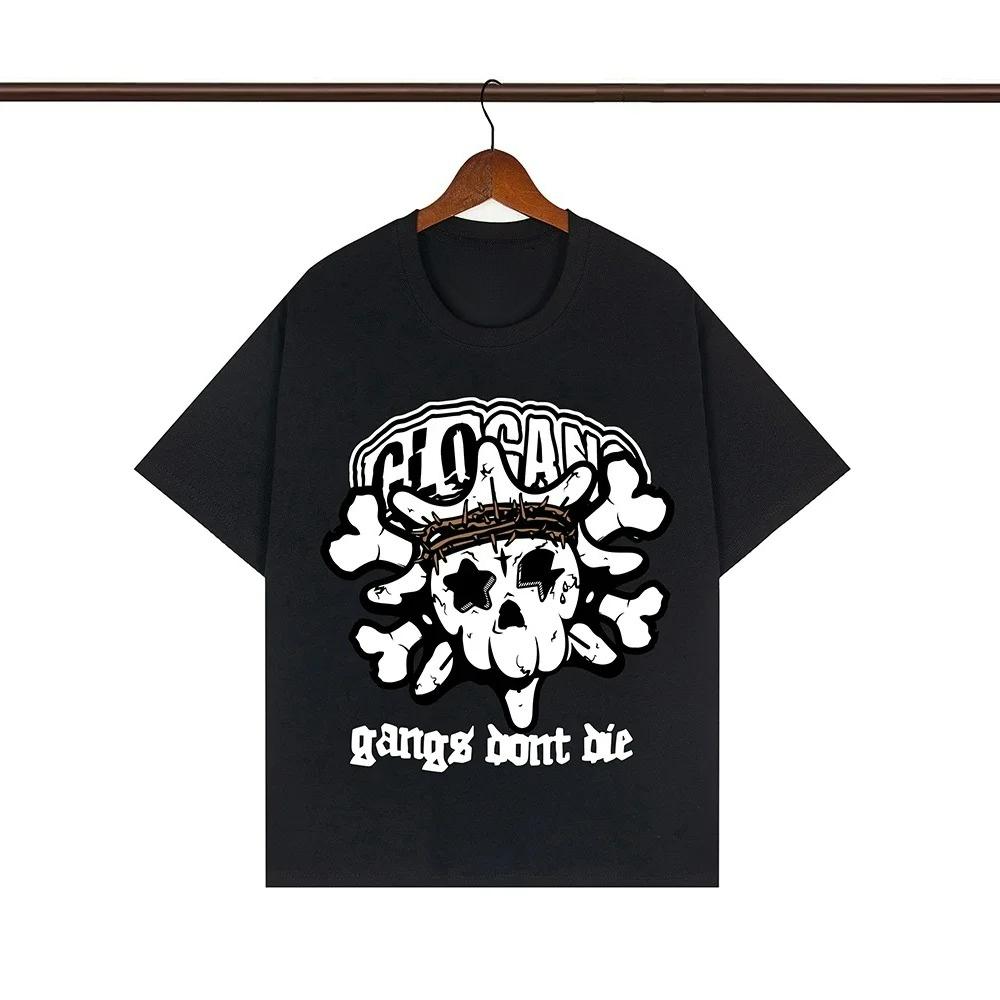 Streetwear Graffiti Farbmatch Buchstabe Kurzarm T-Shirts für Männer und Frauen Rundhalsausschnitt Baumwoll-Tees Oversized Hip Hop Tops