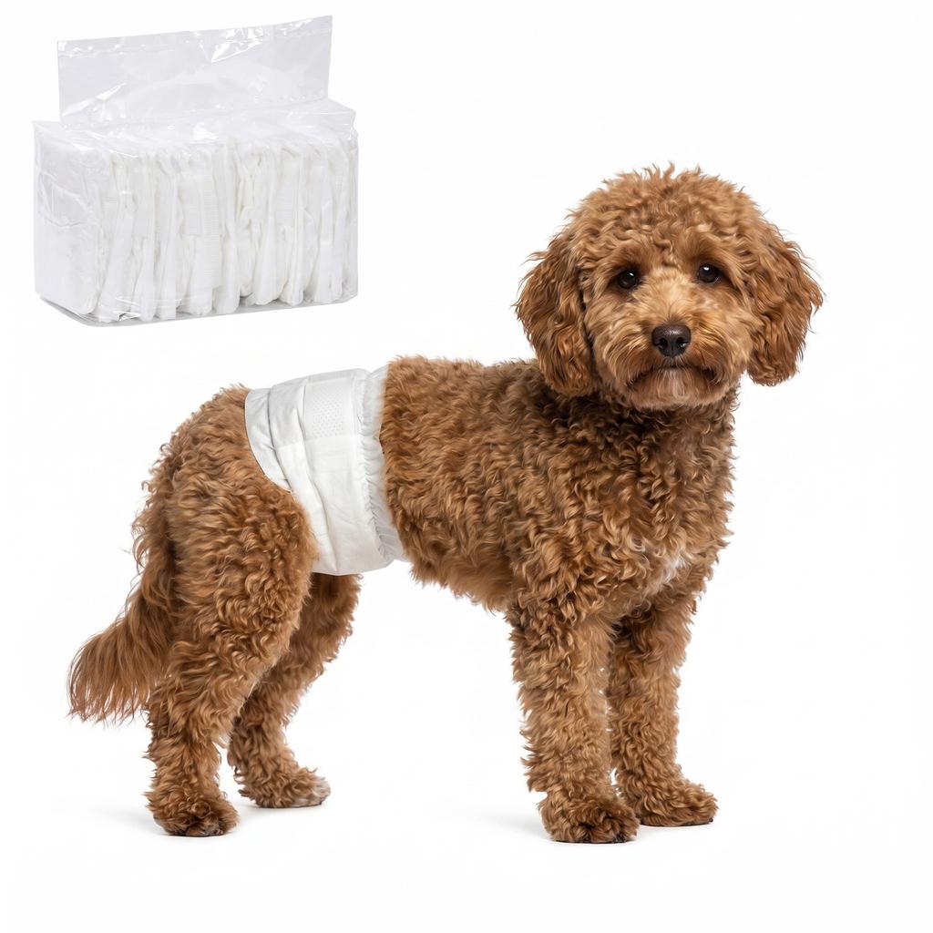Disposable Dog Diapers Male Absorbent Dog Nappies S 30-48 cm