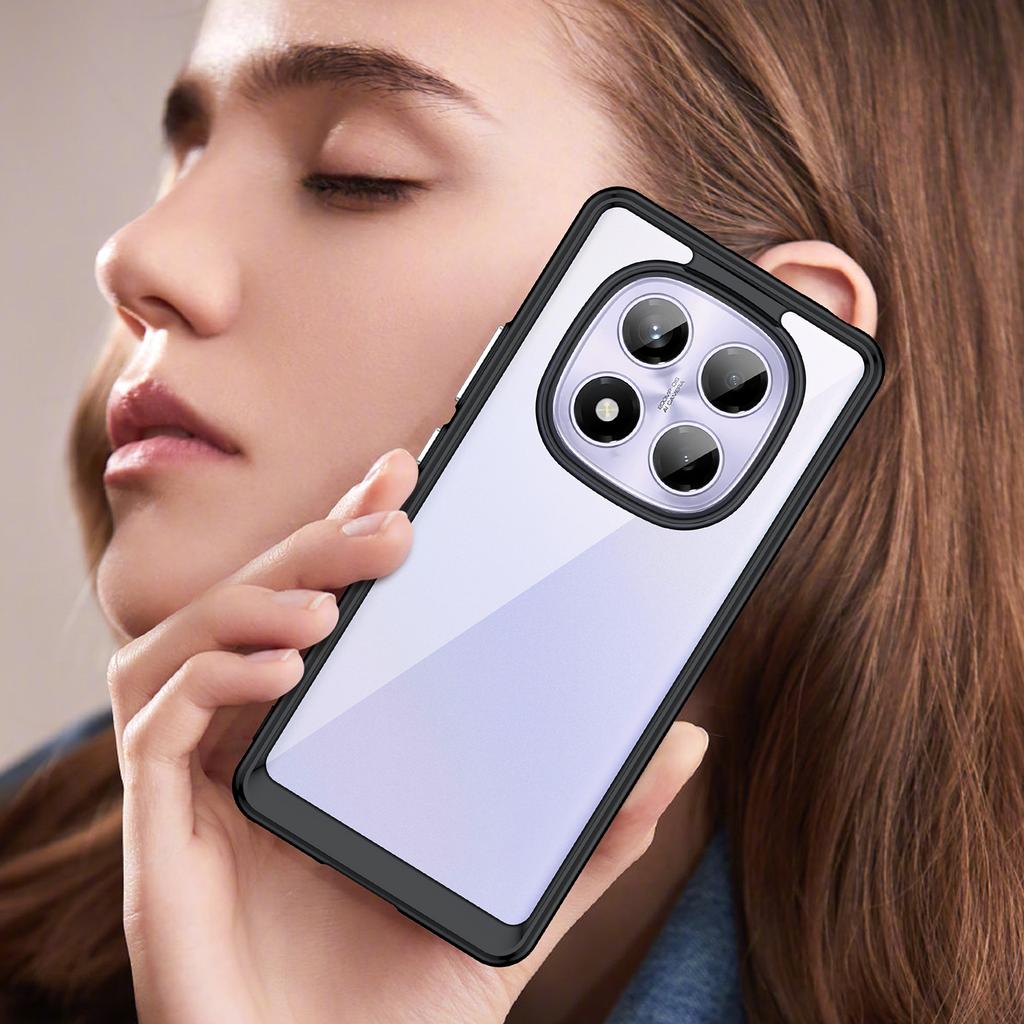 For Xiaomi Redmi Note 14 Pro 4G Phone Case WANLONFENG XC Series TPU Acrylic Cover with Tempered Glass (Big Lens Hole)