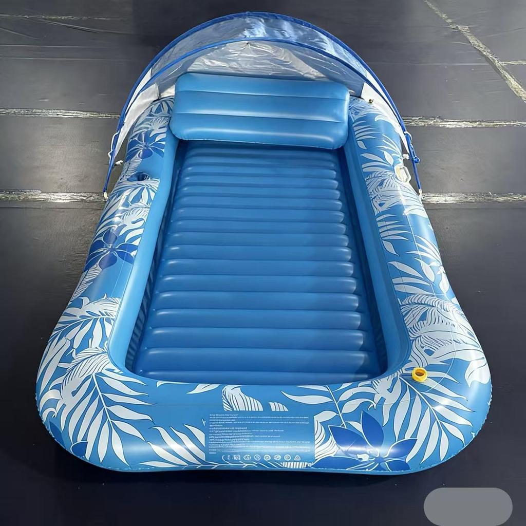 Portable Inflatable Canopy Sunshade Float: Dual-Use for Water & Land