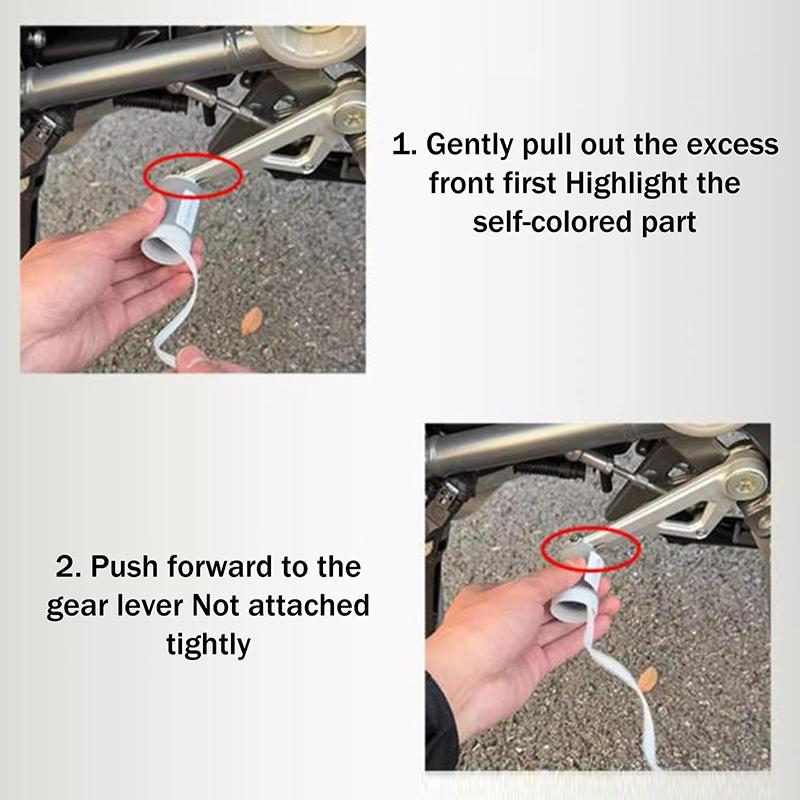 2Pcs Motorcycle Shift Gear Lever Cover Anti Theft Shoes Silicone Self Shrinking Motorcycle Riding Equipment Protective Cover
