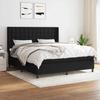 Vidaxl Continental Bed with Mattress, Black, Fabric 180X200 Cm