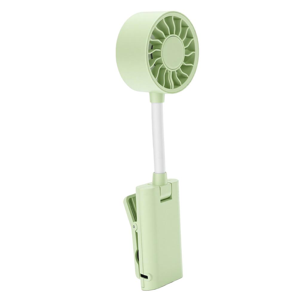 Handheld Clip Fan USB Desk Fan Portable Fan with Hose Clamp Outdoor 360 Degree Rotation Smart Display Screen Clamp Fan for Study Travel