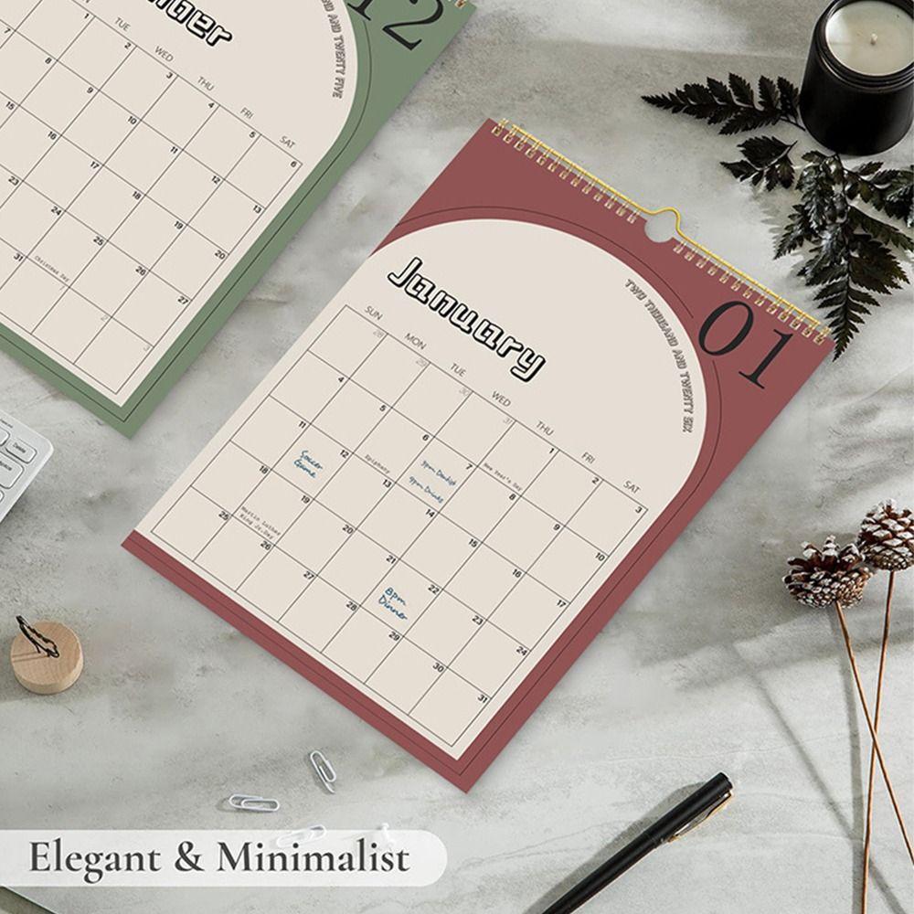 English Monthly Wall Calendar 18 Months Calendar Planner  Home Decoration