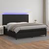 VidaXL Slat Bed Base with Mattress and LED, Upholstered Bed with Headboard, Double Bed, Adult Bedroom Bed, 3135843
