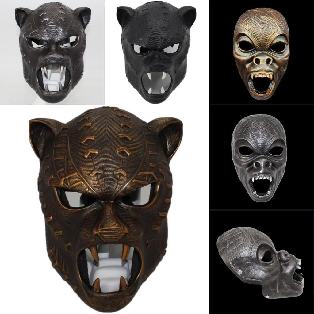 Marvel Captain America Civil War Black Panther Resin Mask Cosplay Costume For Halloween Party