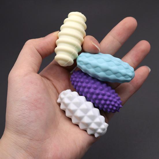 4Pcs Magnetic Decompression Toy Multi-Texture Sensory Stimulation Safe Silicone Material Portable Stress Relief Hand-Eye Coordination Toy