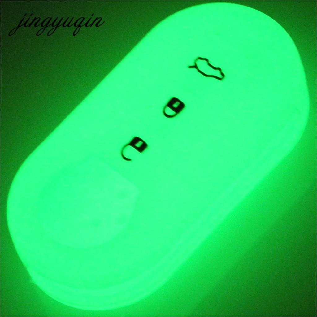 Jingyuqin Silikonhülle Gummi Klappschlüssel Fernbedienung Gehäuse 3 Tasten für FIAT 500 Klappautoschlüssel Anhänger Hülle