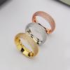Round Full-diamond Ring, Three-color Precision Craftsmanship Version, Suitable for Gift-giving and Daily Wear, Non-allergenic Material