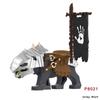 Medieval Accessories Building Blocks Soldiers Weapons Military Flags Mount War Horses Orc Mount Flags Wolf Bricks Kids Toys Gift