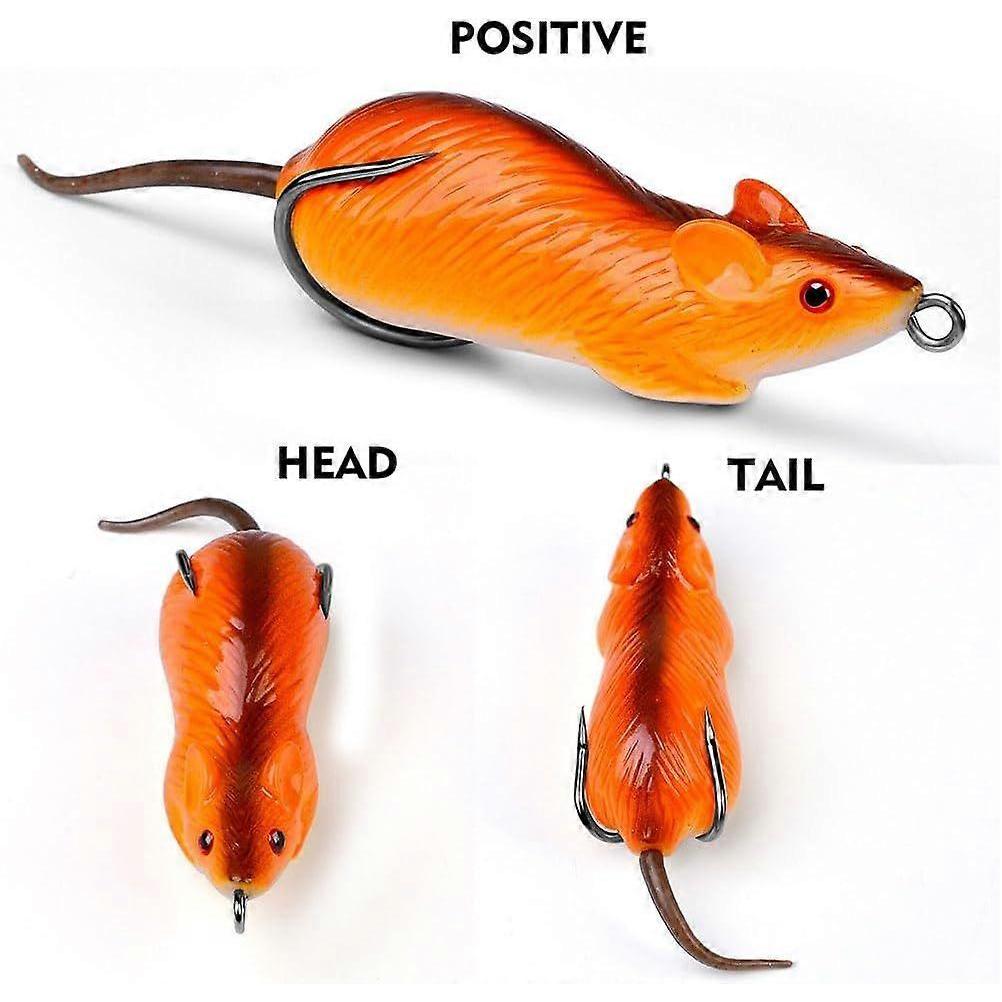 SeraphinaT 5pcs Lifelike Rat Bass Fishing Lures Tackle Bait Mice Mouse Bait