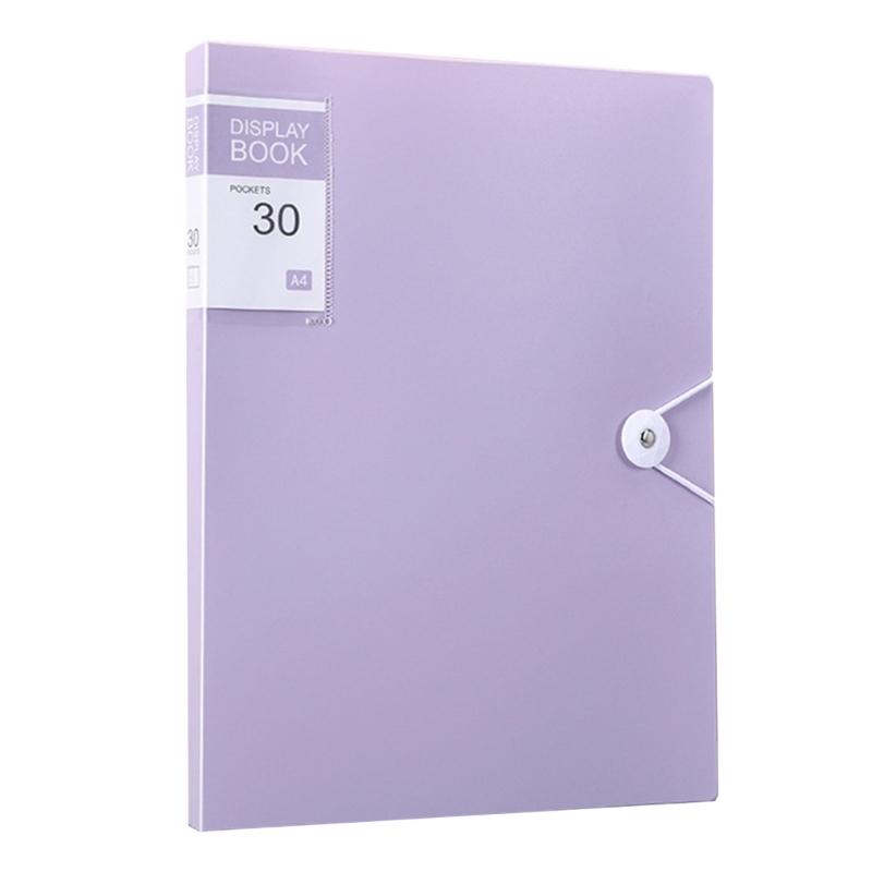 30 Pocket Document Display Folder Letter Size Display Book for School Office Presentations Filings Financial Documents