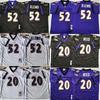 Baltimore Ravens 52 Camiseta de Fútbol Retro para Hombre Estilo NFL Uniforme Deportivo Ropa para Aficionados Atuendo Casual para el Día del Partido