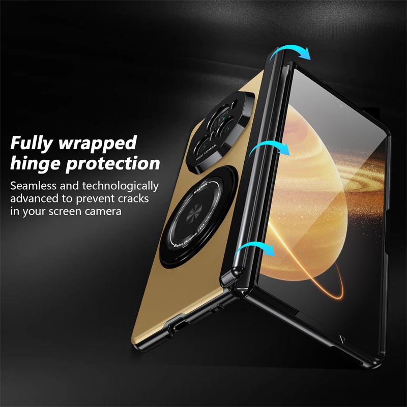 For Huawei Mate X5 X3 Ultra Magnetic Bracket Covered Finger Protective Film Luxury Protective Shell