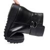 Warme Schuhe Damen Winter Fleece Reißverschluss Dicke Sohle Kurze Stiefel Runde Ballerinas