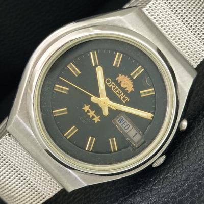 ВІНТАЖНИЙ ORIENT CRYSTAL АВТОМАТИЧНИЙ 46943 ЯПОНІЯ ЧОЛОВІЧИЙ ОРИГІНАЛЬНИЙ ЦИФЕРБЛАТ ГОДИННИК a705004-1