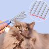 Dog Comb Double-sided Dogs Brush Stainless Steel Rake Combs for Dog Grooming Comfortable Handle Cat Hair Comb Brush Pet Supplies