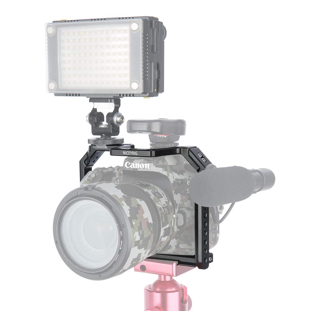 NICEYRIG Canon Dedicated Expansion Camera Cage with NATO Easy To DSLR Camera Rig for Canon Video Shooting 371 90D/80D/70D Cage, Rail, Lightweight,