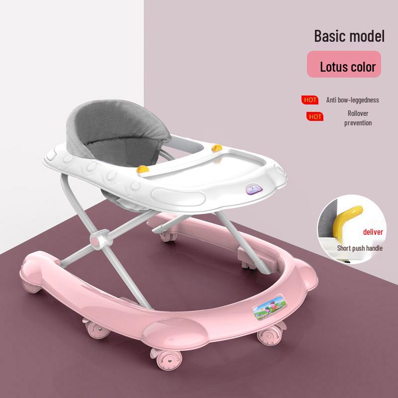 Multifunctional Anti-Tip Baby Walker with U-Shaped Pushchair
