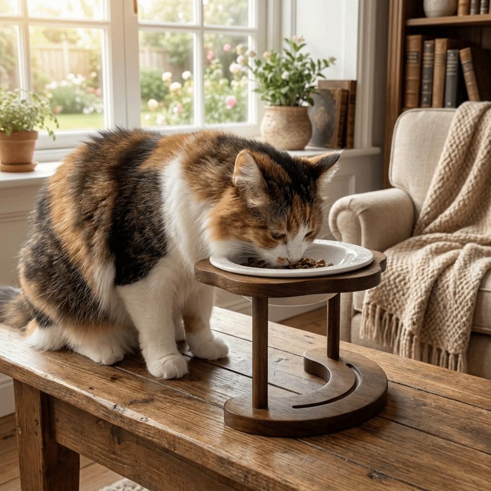 Detachable Elevated Cat Water Bowl Anti Slip Raised Dog Food Bowl Ceramic Cat Bowl Pet Supplies