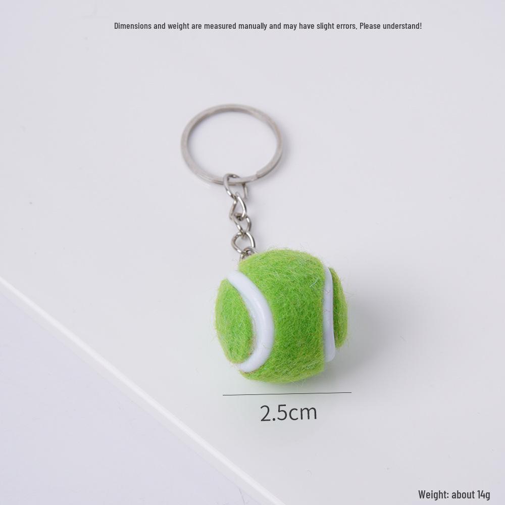 2cm Mini Tennis Ball Toy Keyring Backpack Pendant & Earrings Souvenir