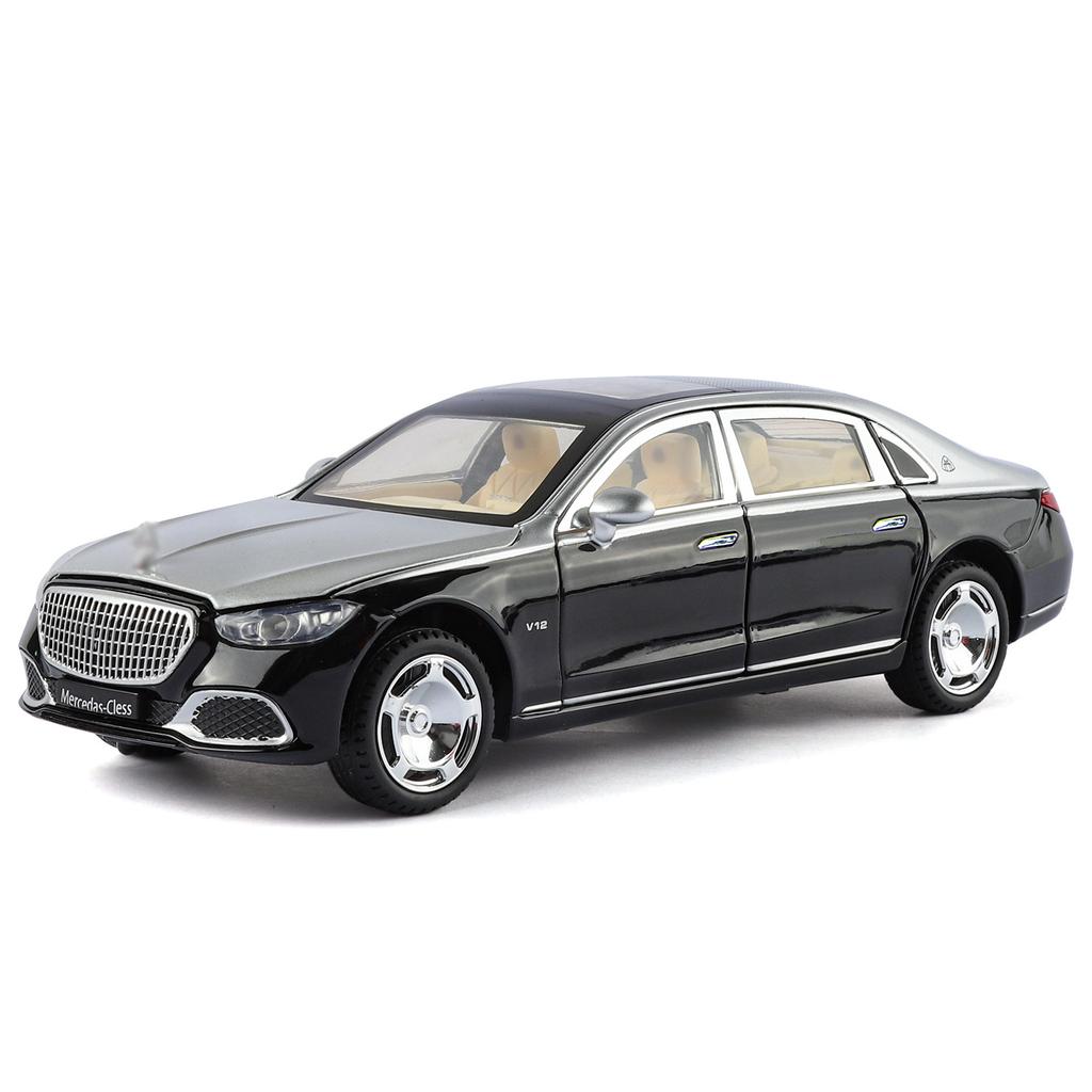 Key Control 1/24 Maybachs S680 Alloy Luxy Car Model Diecasts Metal Vehicles Car Model Simulation Sound Light Childrens Toys Gift