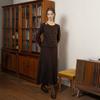 Peulaudeumali Pm_Brown Waist Knit Top And Skirt Set