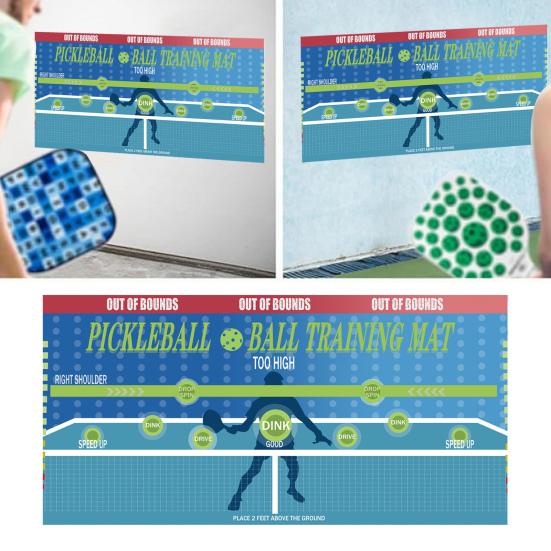 Pickleball Training Pad Portable Pickleball Practice Rebouder Board Easy To Install Pickleballs