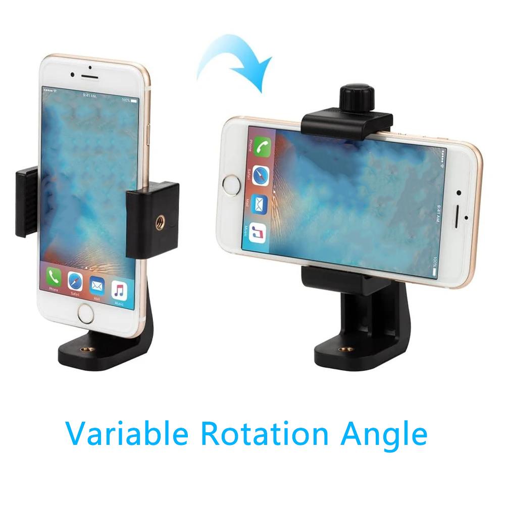 Tripod Mount Universal 360 Degree Mobile Phone Clip for 1/4" Screw Holes Cellphone Holder Desk Tripod Adapter For Phone