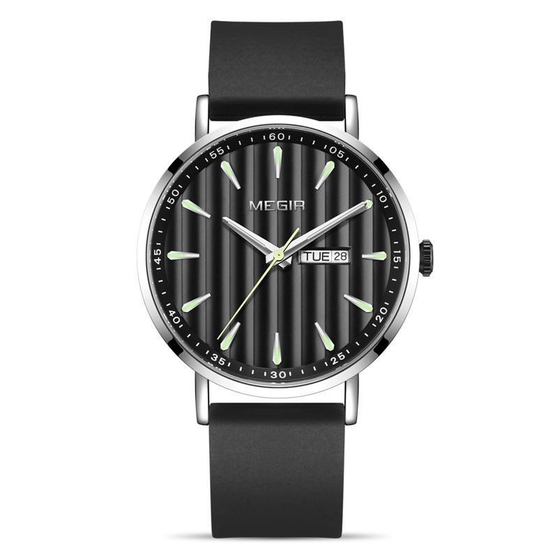 Men S Watch, Stylish And Simple Double Calendar Waterproof Silicone Watch Men S Quartz Watch 1081