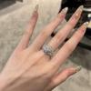 Super Sparkle Zirconia Geometric Ring: Elegant, Versatile, Luxury Adjustable Women’s Accessory