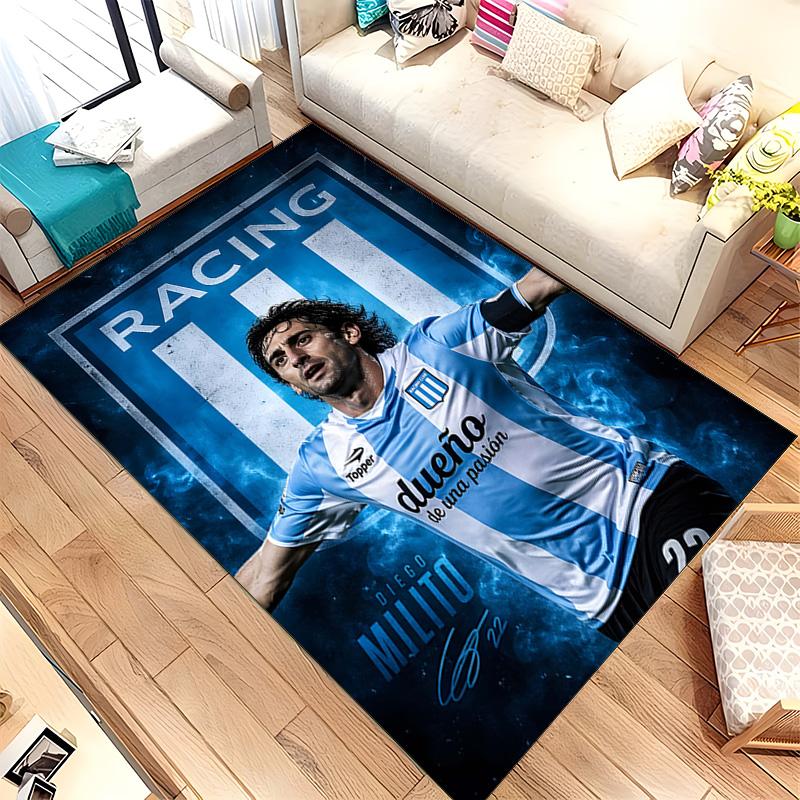 Racing Club de Avellaneda (1) Koberec Vhodný Do Obývacích Pokojů Ložnic Počítačových Místností Jídelních Koutů A K Umístění Pod Stoly A Židle Také Ideální C