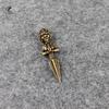 Copper Tea Knife Mahayana God Wealth Tibetan Vajra Pestle Awl Tea Tools Cone Needle Breaking Prying Tea Brick Professional Tool