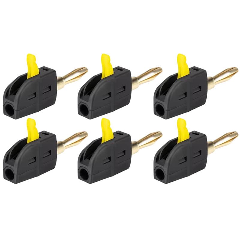 4mm No Solder Wire Connector High Current 32A Banana Plug Electrical Test Block Power Testing Instrument Plug Musical Speaker