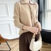 Women's Cashmere Cardigan Qinghe Cashmere 30% Cashmere 70% Wool Autumn and Winter Cashmere Cardigan Soft and Warm