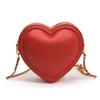 Simple Color Solid Heart Shaped Women Casual Shoulder Chain Bag For Use Daily