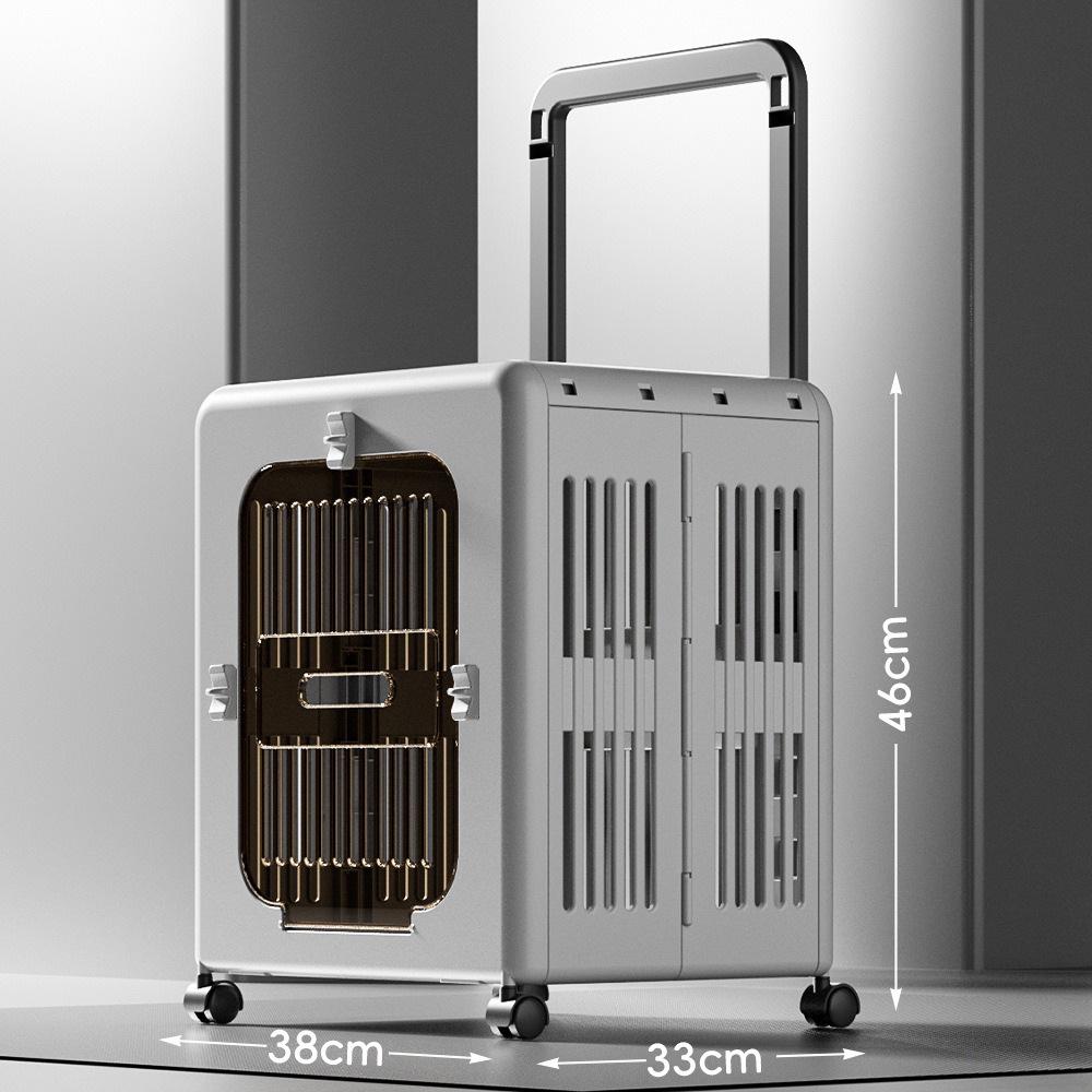 Foldable Large-Capacity Pet Luggage: Detachable Pull-Rod Box for Cats and Small Dogs