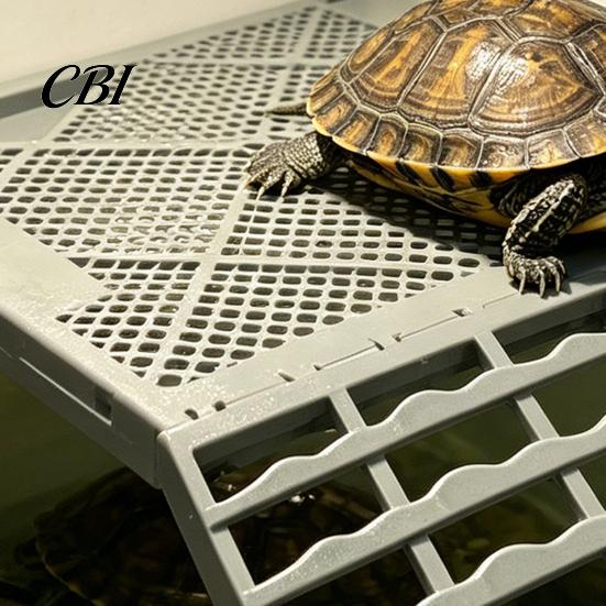Large Turtle Stable Climbing Dock Solid Form Hanging Basking Platform with Suction Cups, Non-Slip Ramp Reptile Sunning Ramp, Aquariums Tank