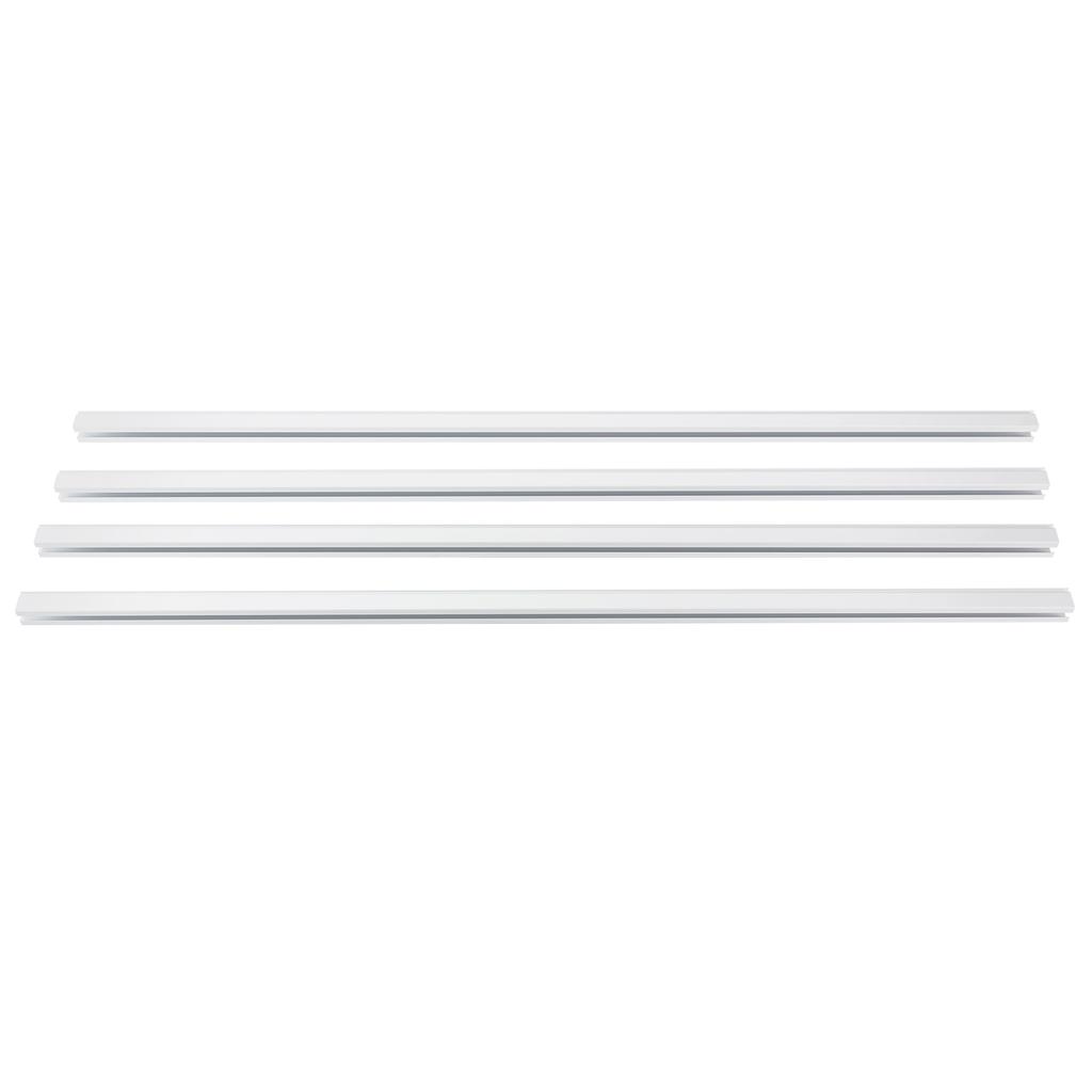 Ceiling or Wall Mount Curtain Track Kit with Hooks, 3ft - 6ft Adjustable Length Drape Rail Set For Living Room Bedroom
