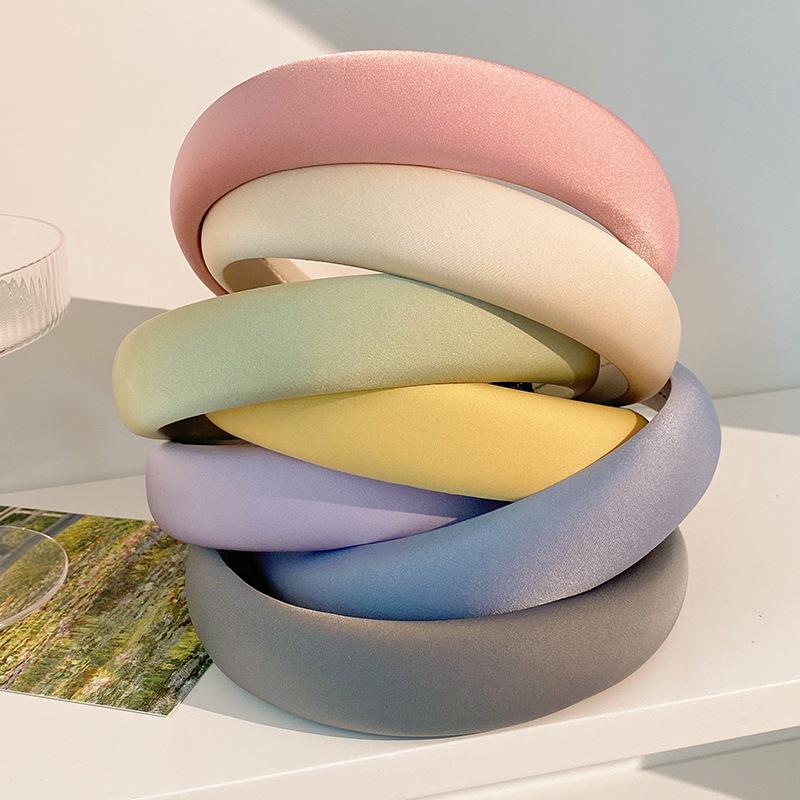 2023 Women's High-Grade Sponge Headband: Wide-Edged, High-Top Headdress, Simple Hairpin Style